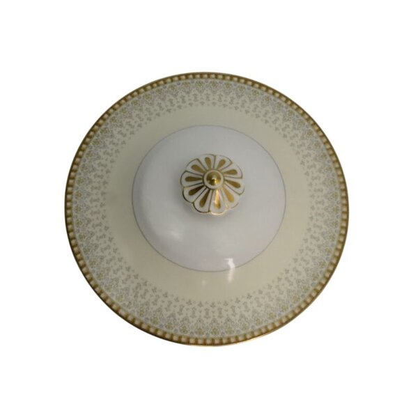 Vintage Meito Fine China Covered Vegetable Dish Gold Trim Floral Interior Design - Picture 6 of 9